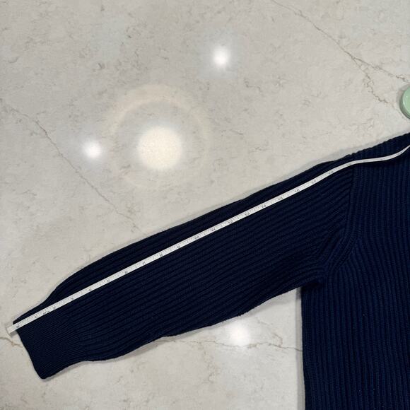 Madewell Navy Blue Cardigan Women’s Small 100% Cotton Quiet Luxury Normcore - Picture 7 of 16